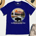 Retro Yellowstone National Park T-Shirt, Bison Silhouette Outdoor Adventure Tee For Nature Campers 6