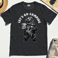 Let’s Go Camping Funny Bear Drinking Beer T-Shirt 4