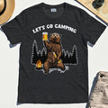Let’s Go Camping Shirt, Funny Beer Drinking Bear Graphic Tee For Outdoor & Camping Lovers 3