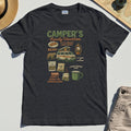 Camper’s Family Vacation T-Shirt, Funny Outdoor Campfire Coffee Trail Mix Adventure Tee 3