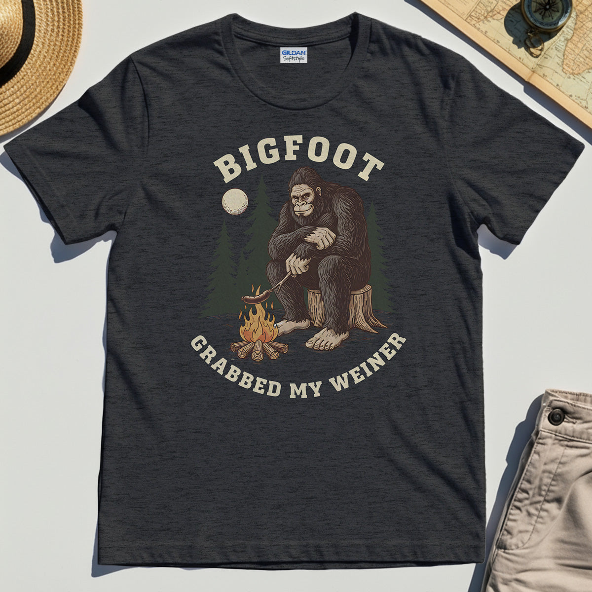 Bigfoot Grabbed My Wiener T-Shirt 3