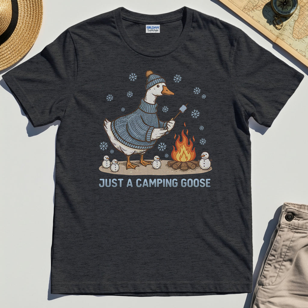Funny Goose 'Just A Camping Goose' Outdoor Holiday Tee 4