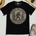 Retro Respect the Locals Bigfoot T-Shirt, Funny Sasquatch National Park Camping Tee 3