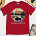 Retro Yellowstone National Park T-Shirt, Bison Silhouette Outdoor Adventure Tee For Nature Campers 7