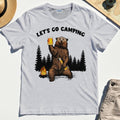 Let’s Go Camping Shirt, Funny Beer Drinking Bear Graphic Tee For Outdoor & Camping Lovers 4