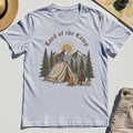 Vintage Lord of the Camp Campfire T-Shirt, Tent And Campfire Mountain Scene Shirt 4