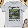 Olympic National Park Shirt, Vintage Mountain River Scene Tee For Outdoor Adventure Campers 4