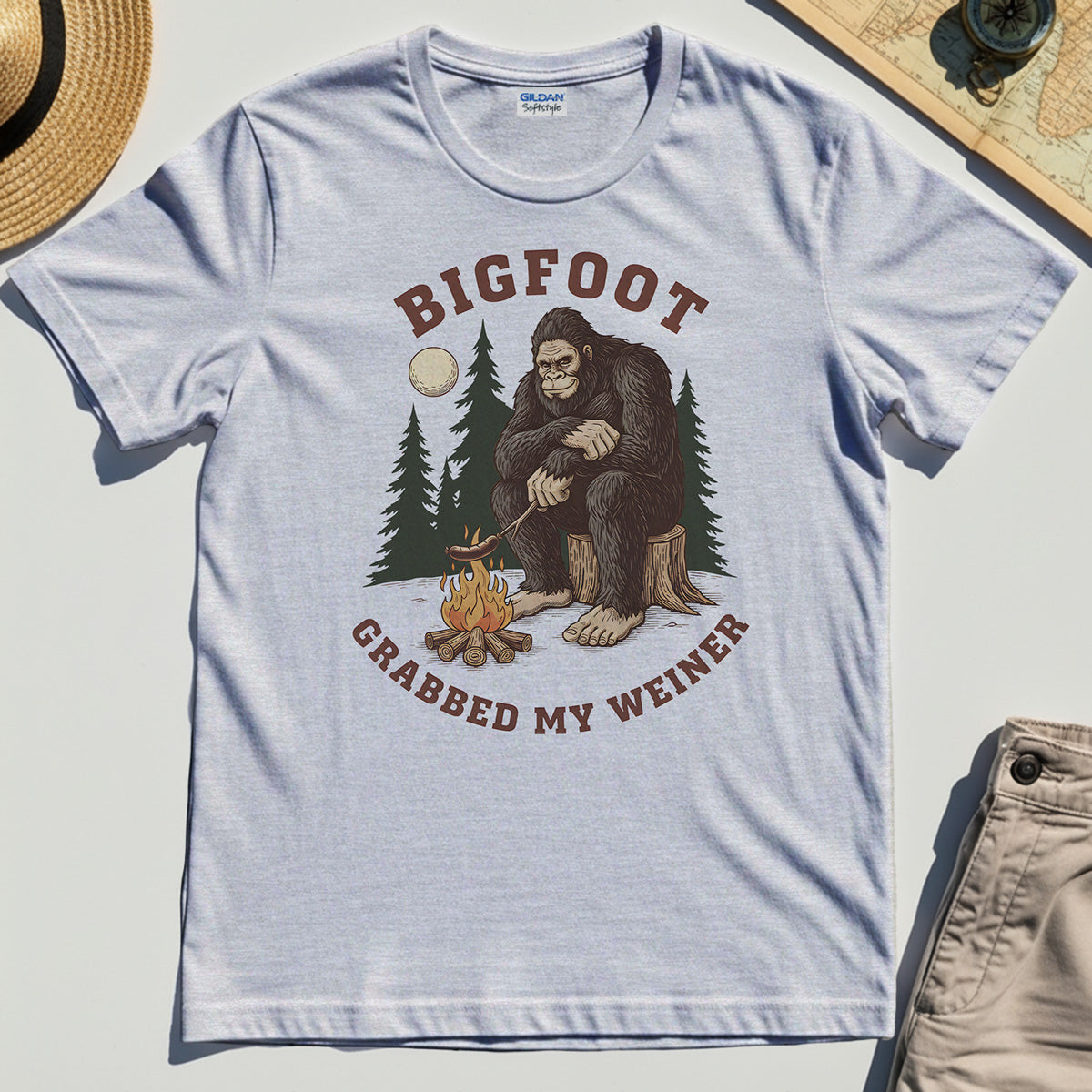 Bigfoot Grabbed My Wiener T-Shirt 4