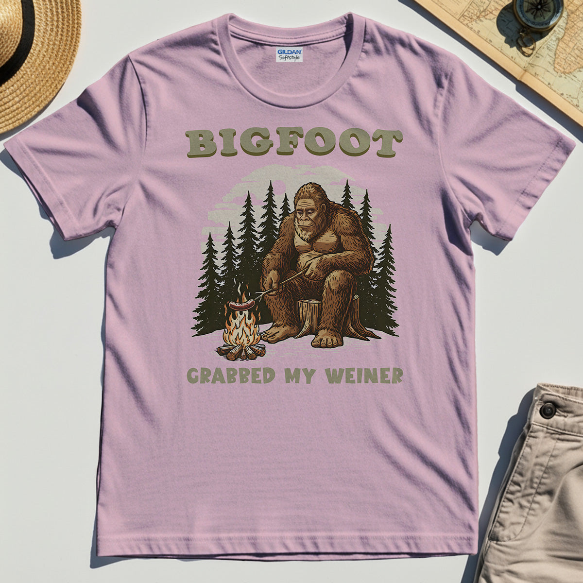 Retro Bigfoot T-Shirt, "Grabbed My Weiner” 6