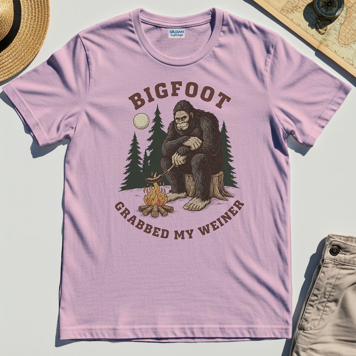 Bigfoot Grabbed My Wiener T-Shirt 5