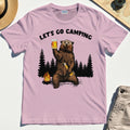 Let’s Go Camping Shirt, Funny Beer Drinking Bear Graphic Tee For Outdoor & Camping Lovers 5