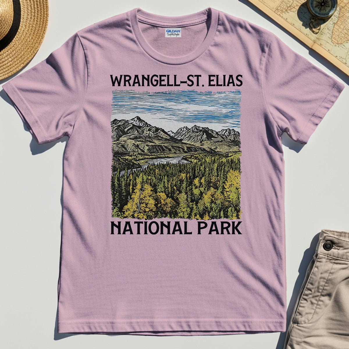 Alaska Mountain & Forest Wrangell-St. Elias National Park T-Shirt 5