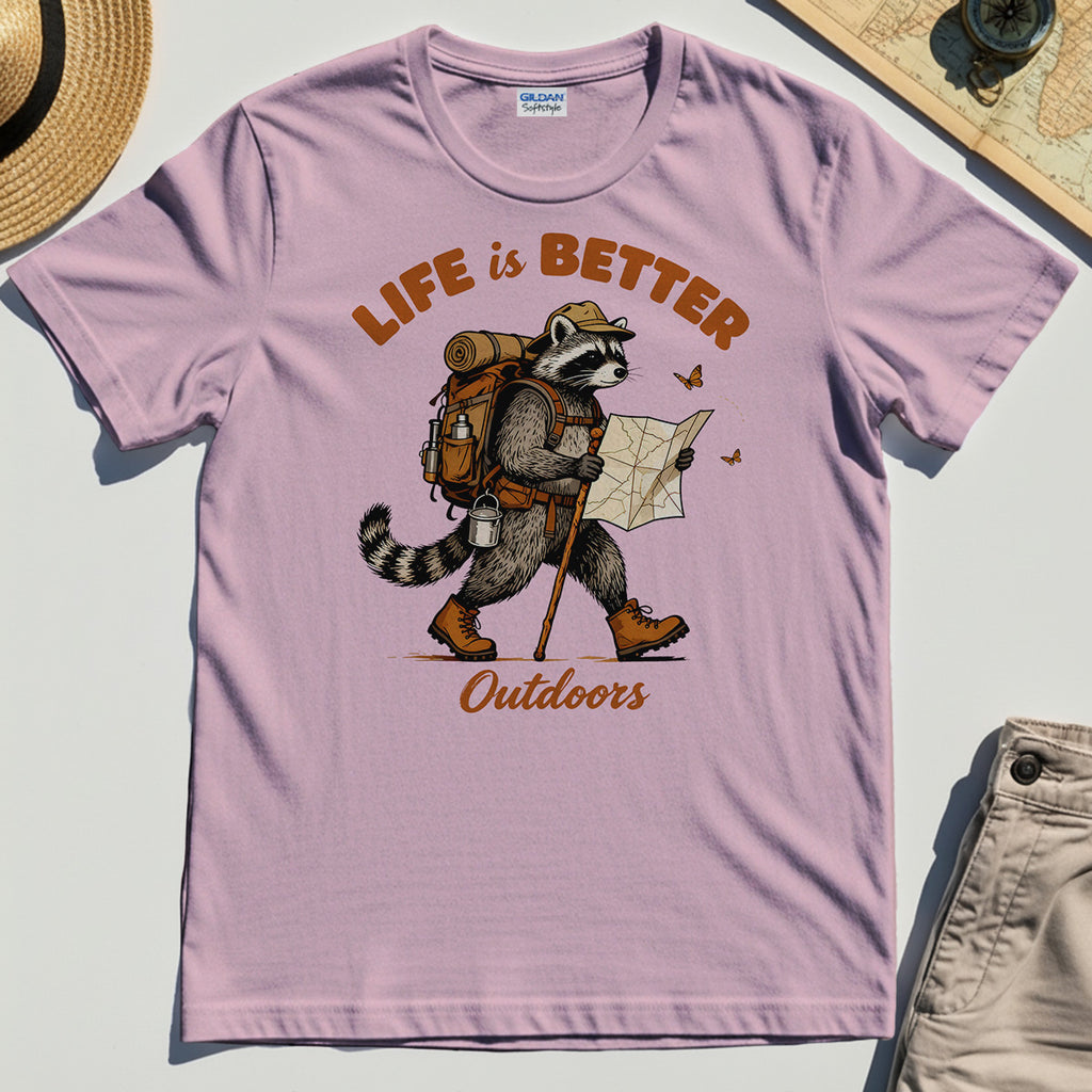 Raccoon "Life is Better Outdoors" T-Shirt 6