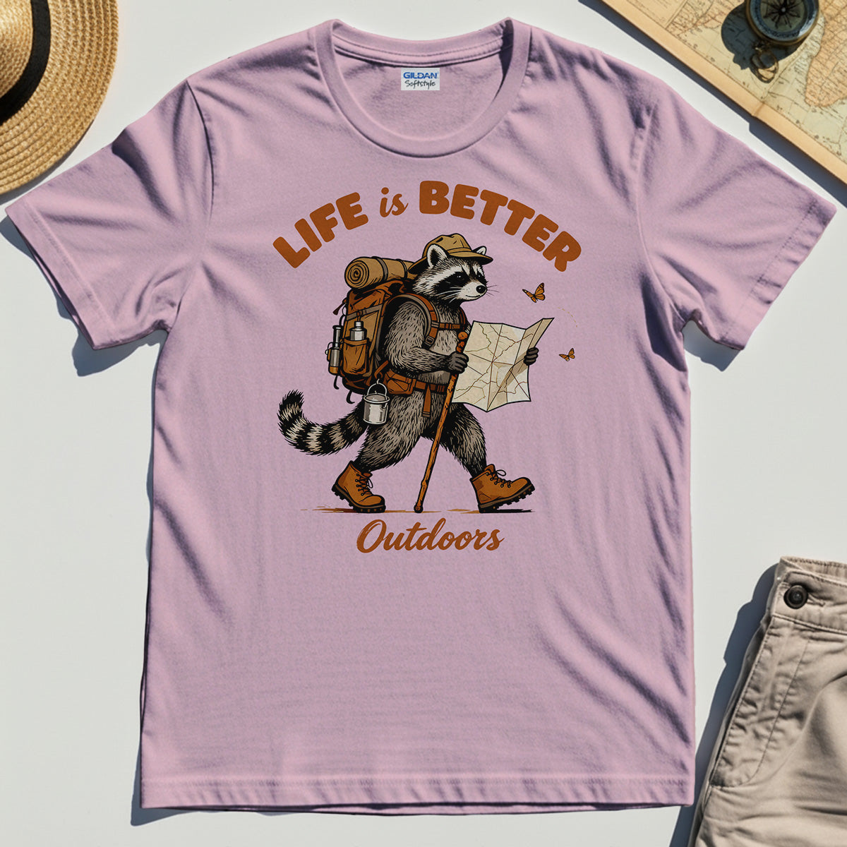 Raccoon "Life is Better Outdoors" T-Shirt 6