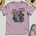 Bigfoot Life Is Better Outdoors T-Shirt, Retro Camping Graphic Tee for Outdoor Adventurers 5