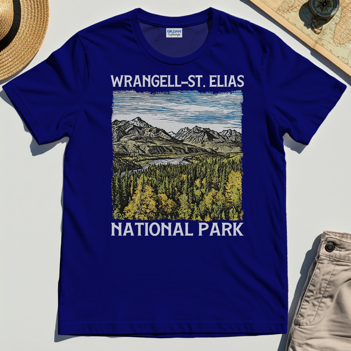 Alaska Mountain & Forest Wrangell-St. Elias National Park T-Shirt 6