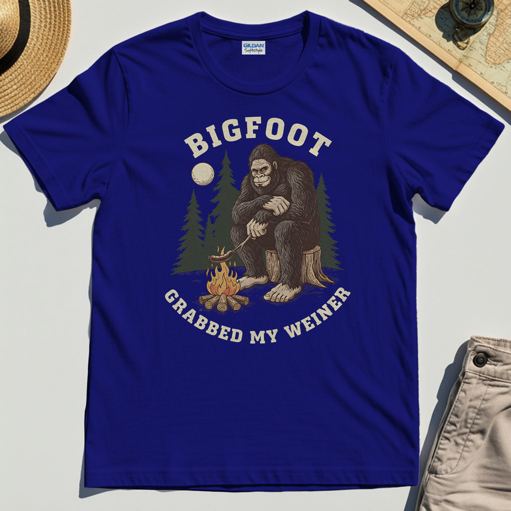 Bigfoot Grabbed My Wiener T-Shirt 6