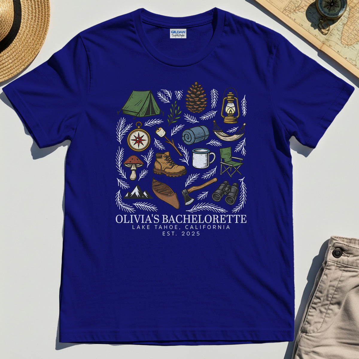 Bachelorette Camping Trip T-Shirt, Bride Tribe Camping Trip Shirt For Lake Tahoe 7