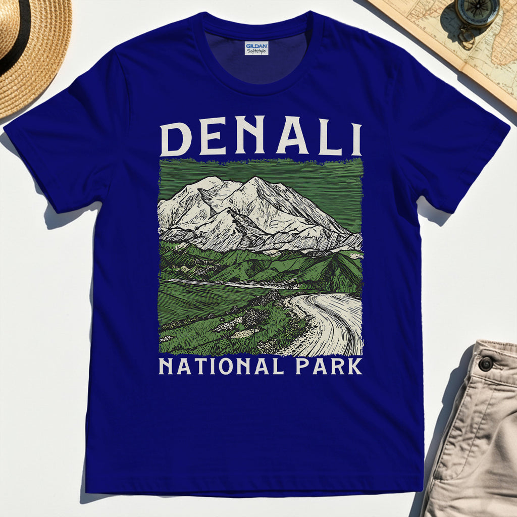 Denali National Park Shirt, National Park Mountain Landscape T-Shirt 6
