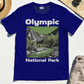 Olympic National Park Shirt, Vintage Mountain River Scene Tee For Outdoor Adventure Campers 6