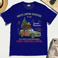 Winter Camping Adventure T-Shirt, Retro Car with Tree Family Christmas Camping Shirt 6