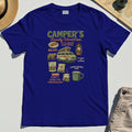 Camper’s Family Vacation T-Shirt, Funny Outdoor Campfire Coffee Trail Mix Adventure Tee 6