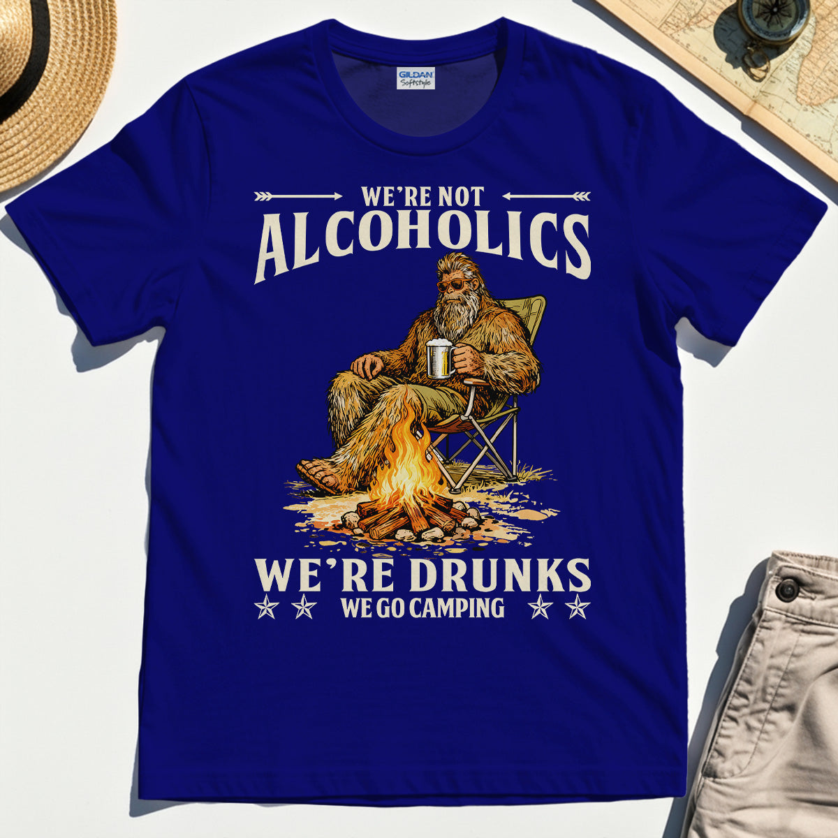We’re Not Alcoholics We’re Drunks We Go Camping T-Shirt, Funny Camping Beer Shirt 6
