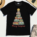 Retro Camper Van Christmas Shirt, Funny Holiday Camping T-Shirt For Men And Women 1