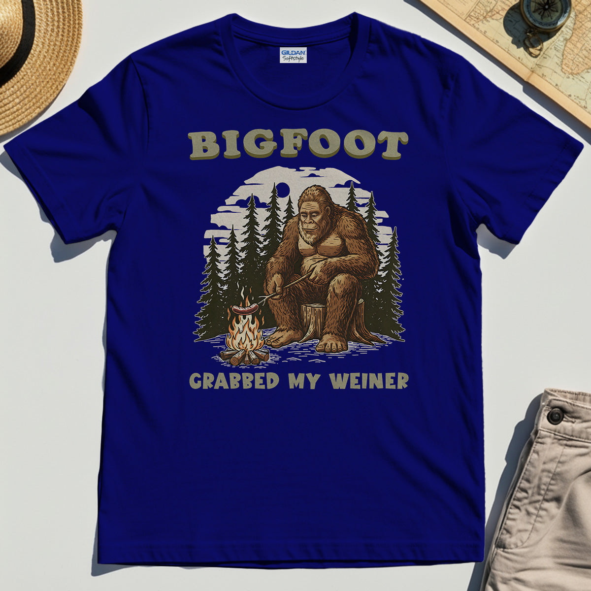 Retro Bigfoot T-Shirt, "Grabbed My Weiner” 7