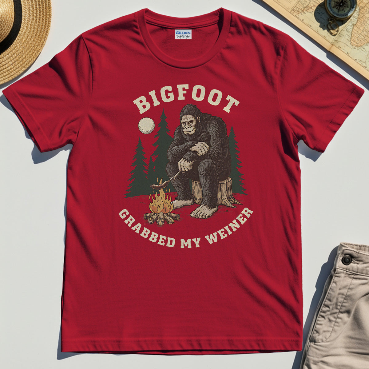 Bigfoot Grabbed My Wiener T-Shirt 7