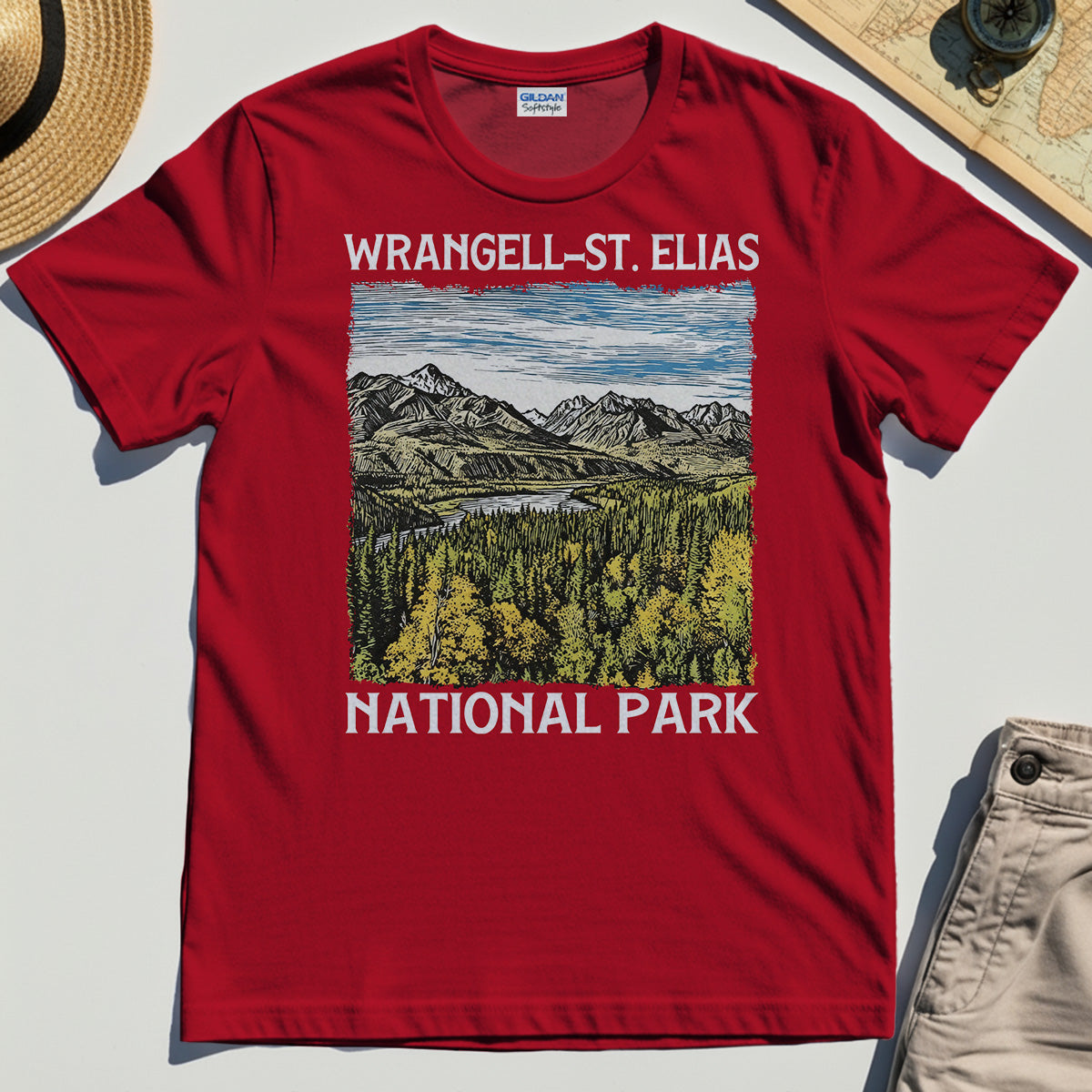 Alaska Mountain & Forest Wrangell-St. Elias National Park T-Shirt 7