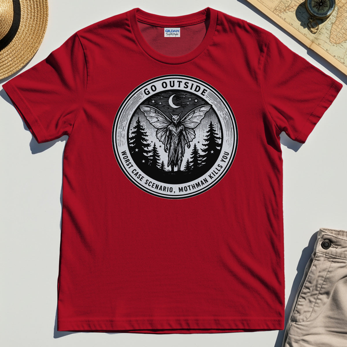 Funny Mothman T-Shirt For Campers 7