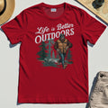 Bigfoot Life Is Better Outdoors T-Shirt, Retro Camping Graphic Tee for Outdoor Adventurers 7