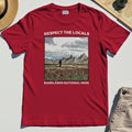 Sasquatch Respect The Locals T-Shirt, Bigfoot Hiking Through Badlands National Park Shirt 7