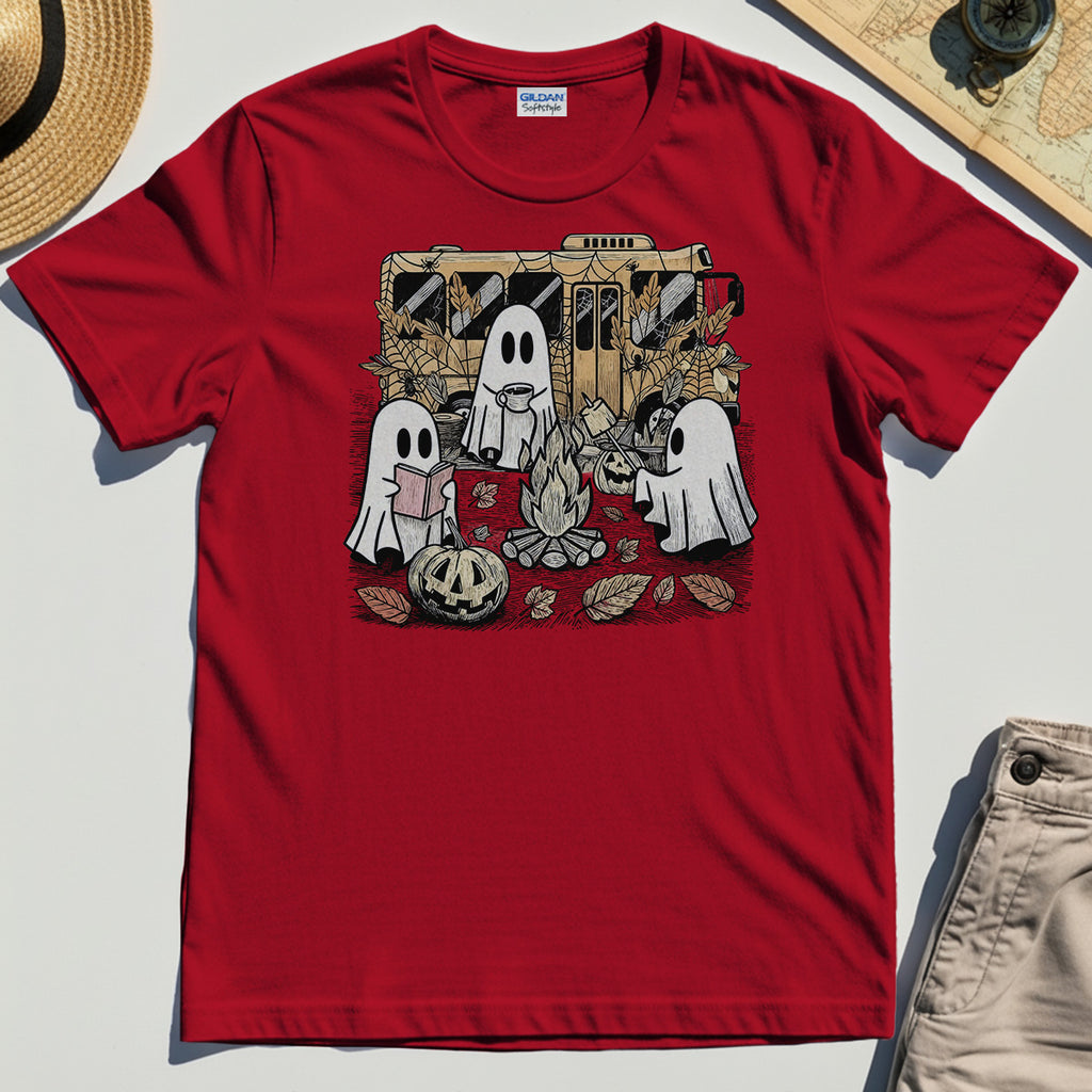 Cute Ghost Campfire Halloween Shirt 7