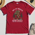 Out of Breath Hiking Society T-Shirt, Funny Sasquatch Outdoor Camping Tee 7