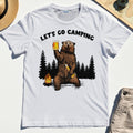 Let’s Go Camping Shirt, Funny Beer Drinking Bear Graphic Tee For Outdoor & Camping Lovers 8