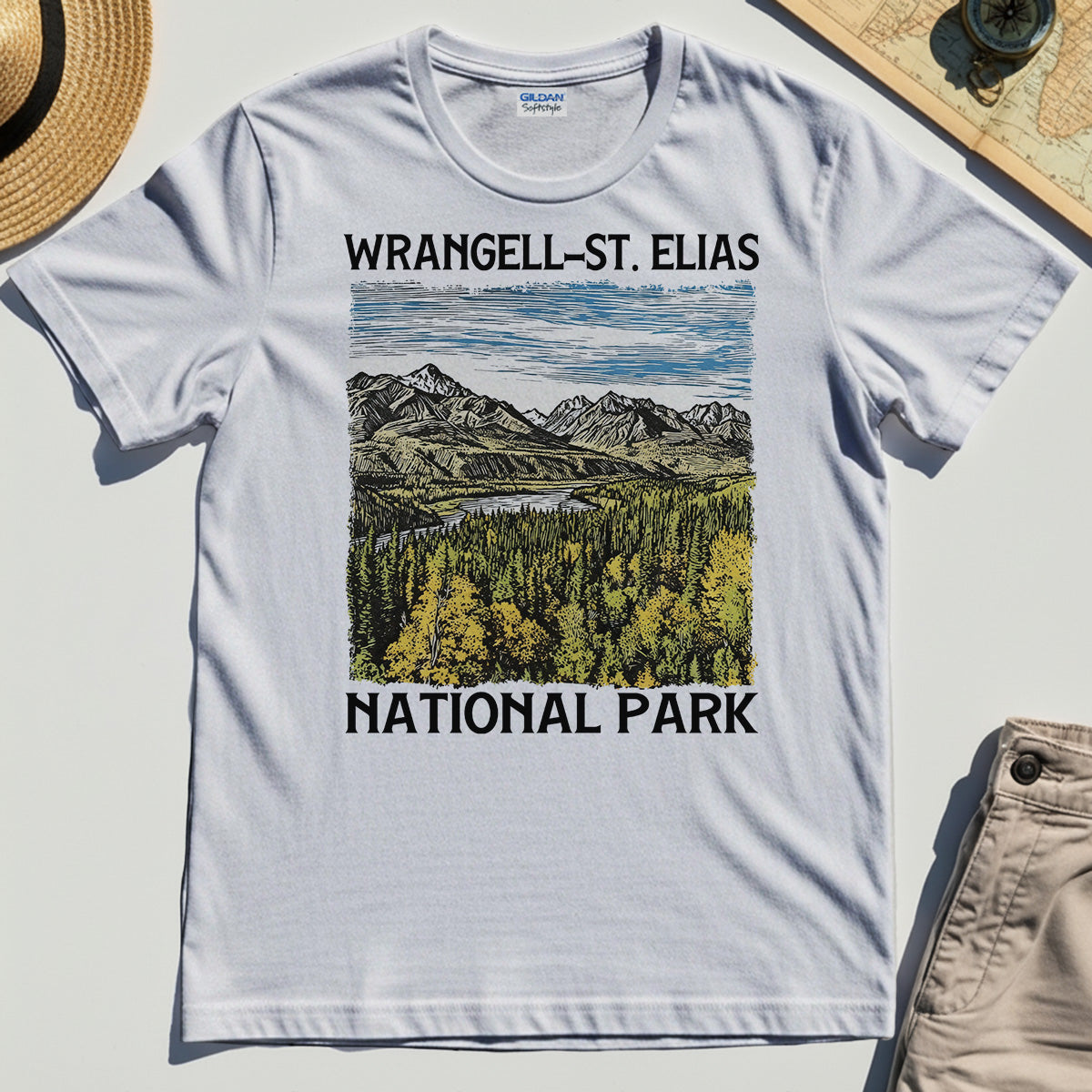 Alaska Mountain & Forest Wrangell-St. Elias National Park T-Shirt 8