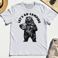 Let’s Go Camping Funny Bear Drinking Beer T-Shirt 1