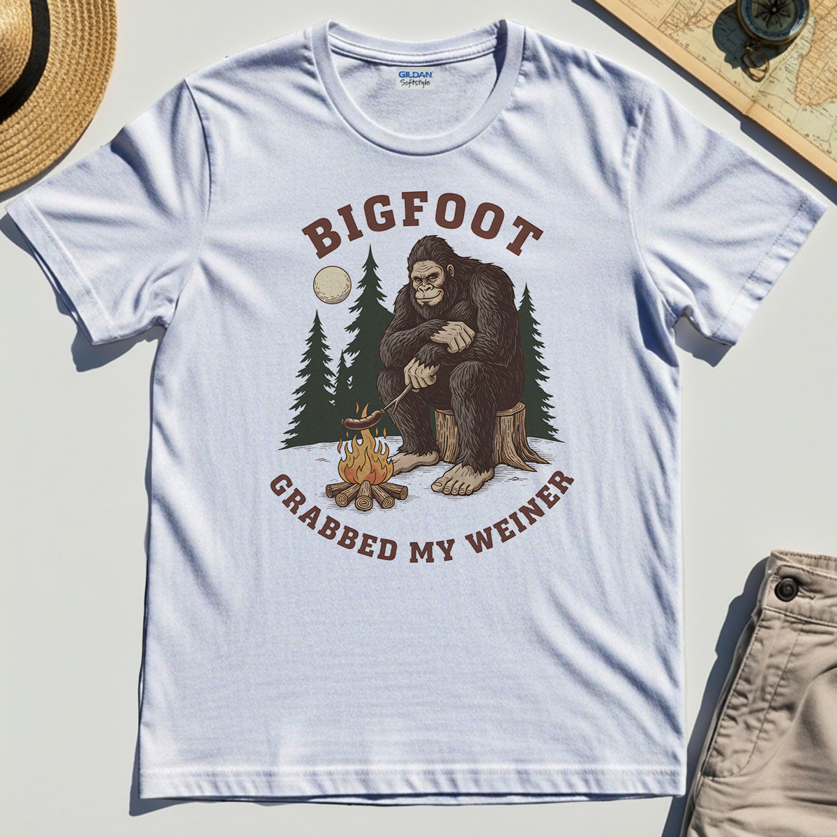 Bigfoot Grabbed My Wiener T-Shirt 8