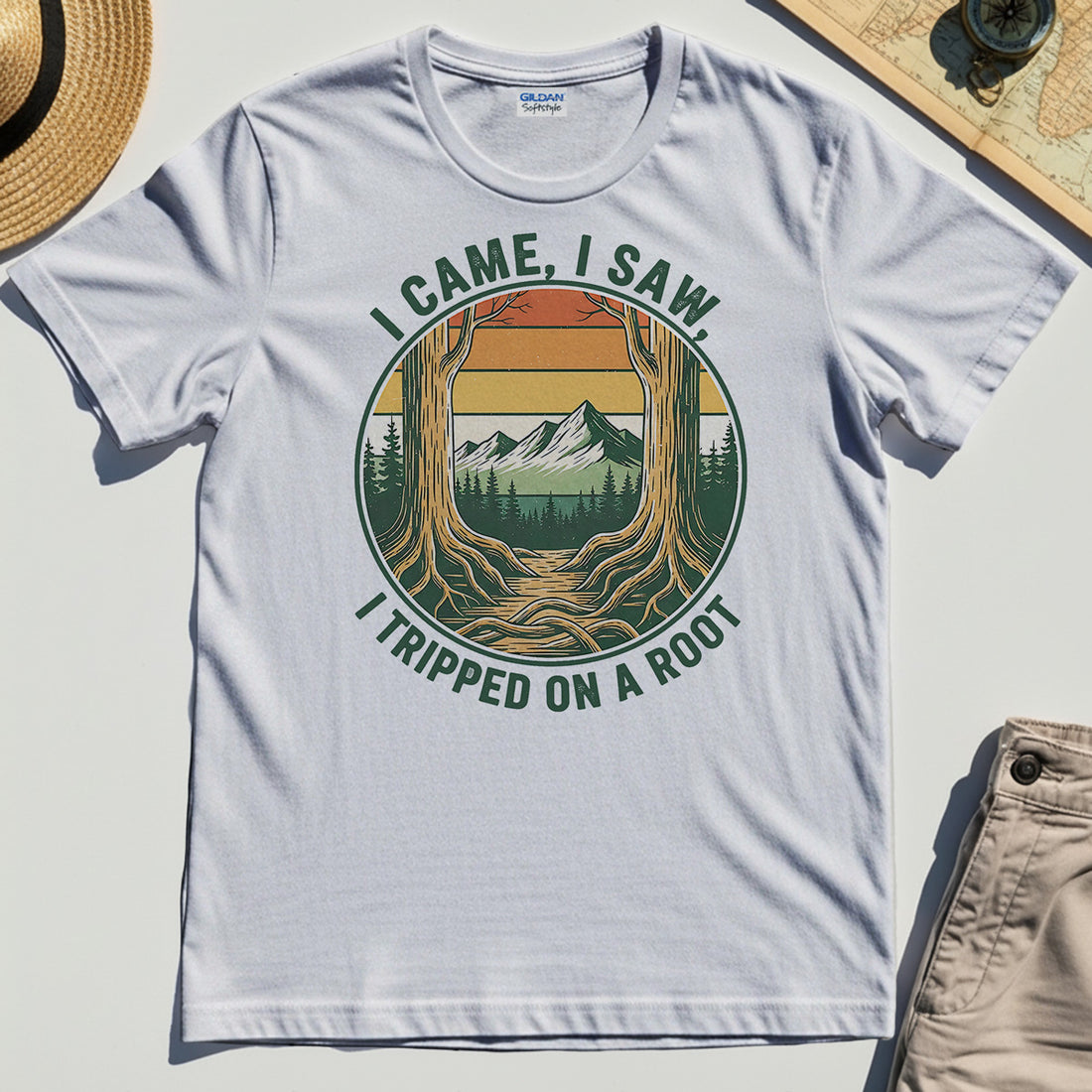 "I Tripped on a Root" Funny Tee 1