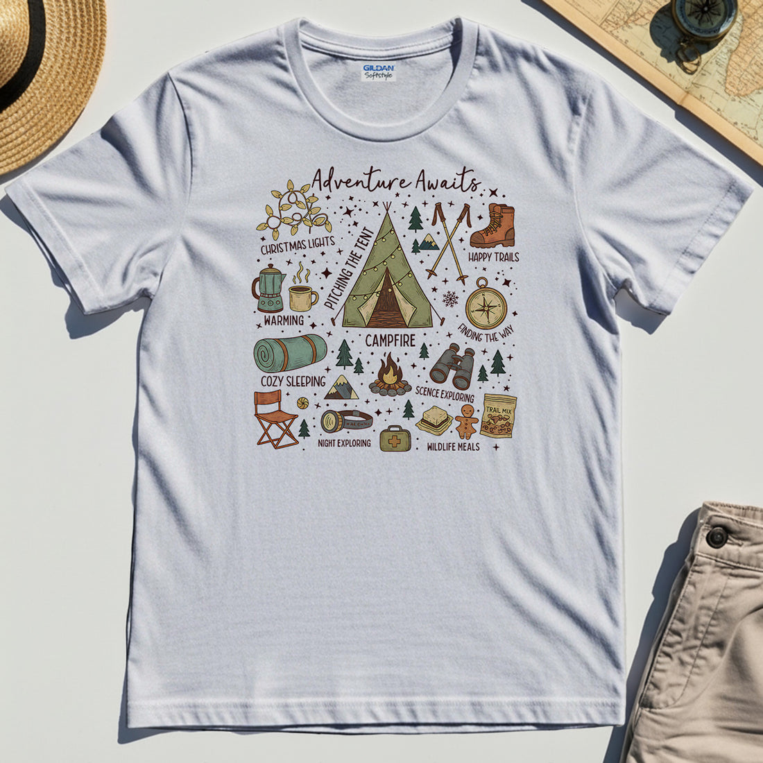 Camping Adventure Awaits T-Shirt 1