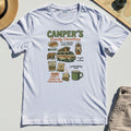 Camper’s Family Vacation T-Shirt, Funny Outdoor Campfire Coffee Trail Mix Adventure Tee 8