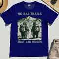 No Bad Trails Just Bad Knees T-Shirt, Vintage Bear Backpacking Shirt for Campers and Outdoor Enthusiasts 3