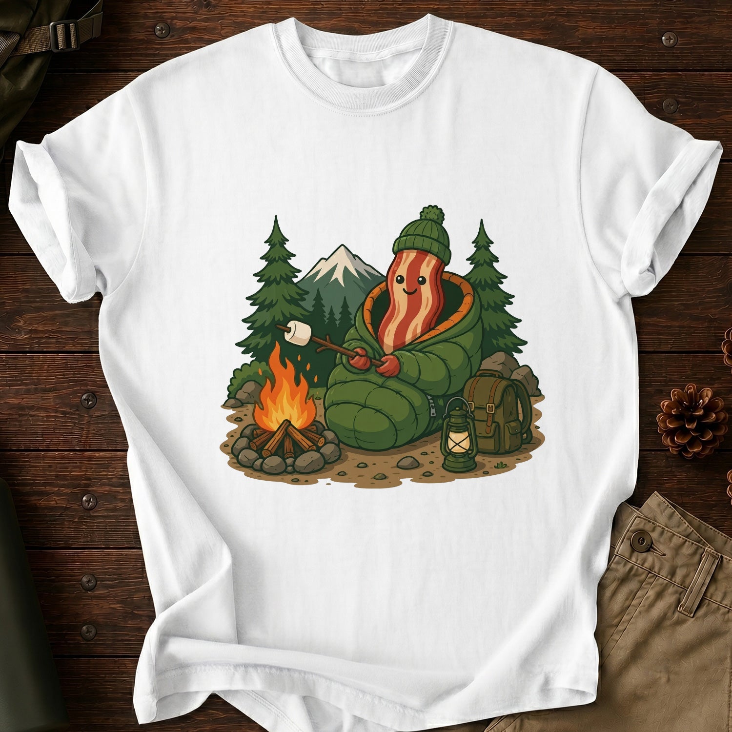 Camping Bacon T-Shirt