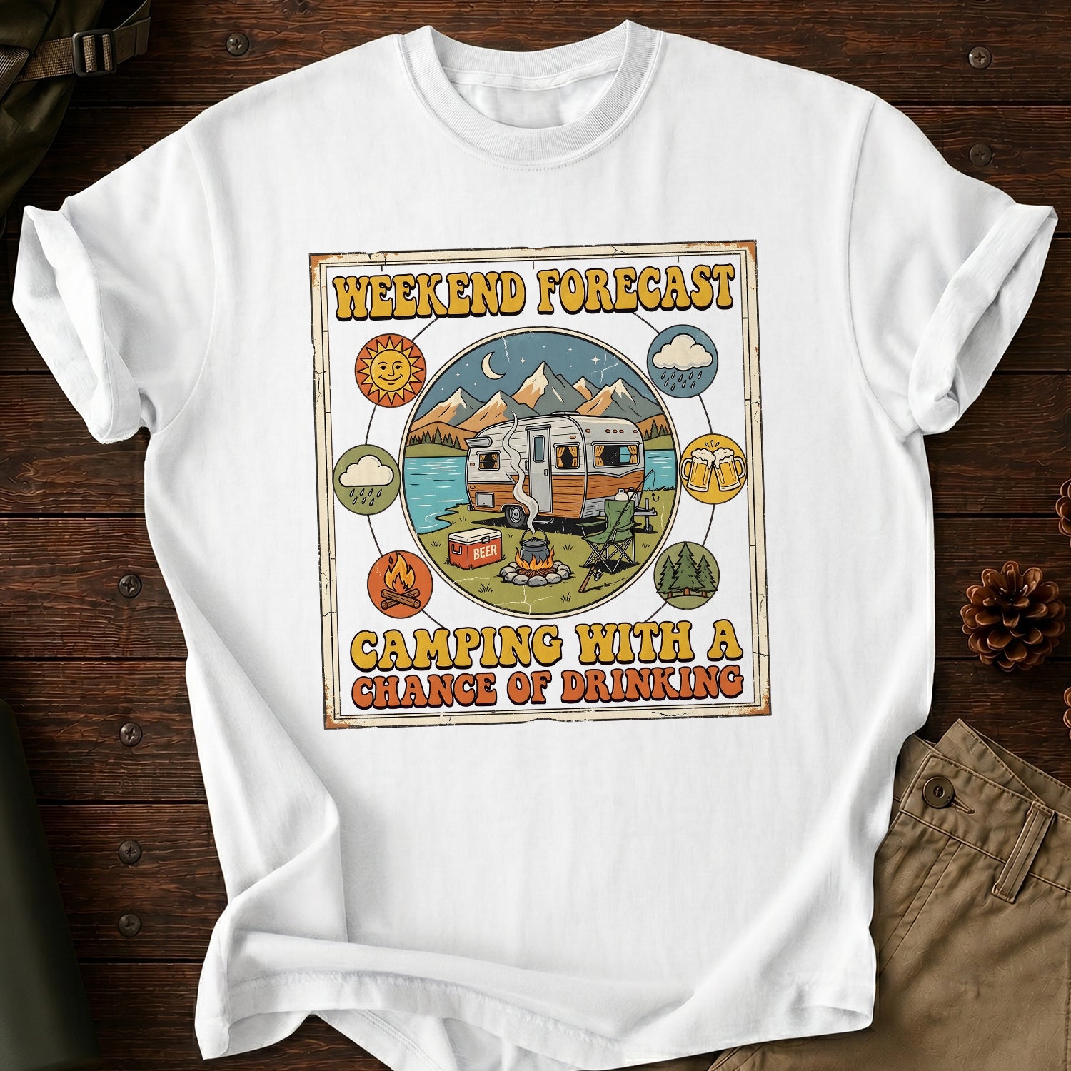 Weekend Forecast Camping T-Shirt