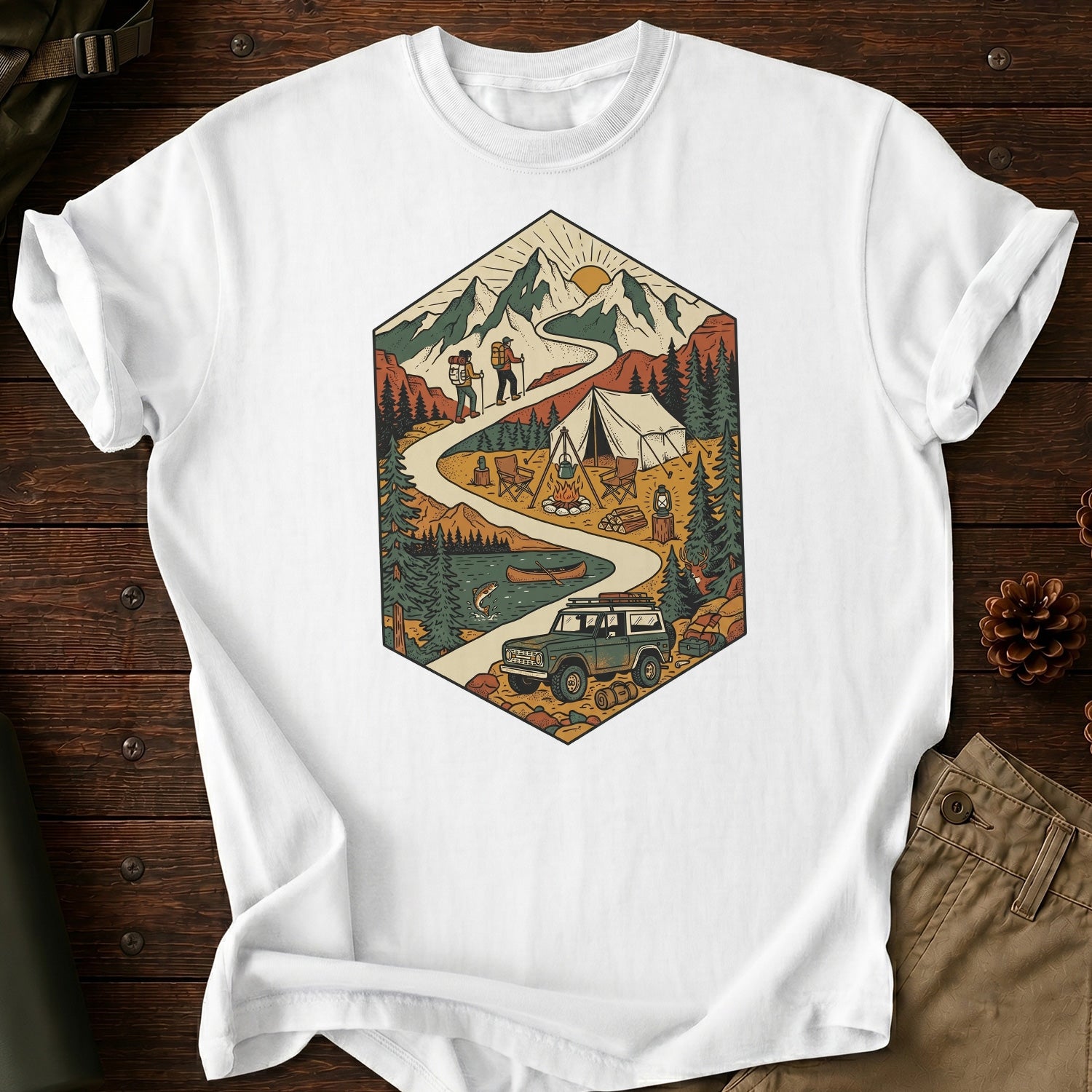 Illustration Road Camp T-Shirt