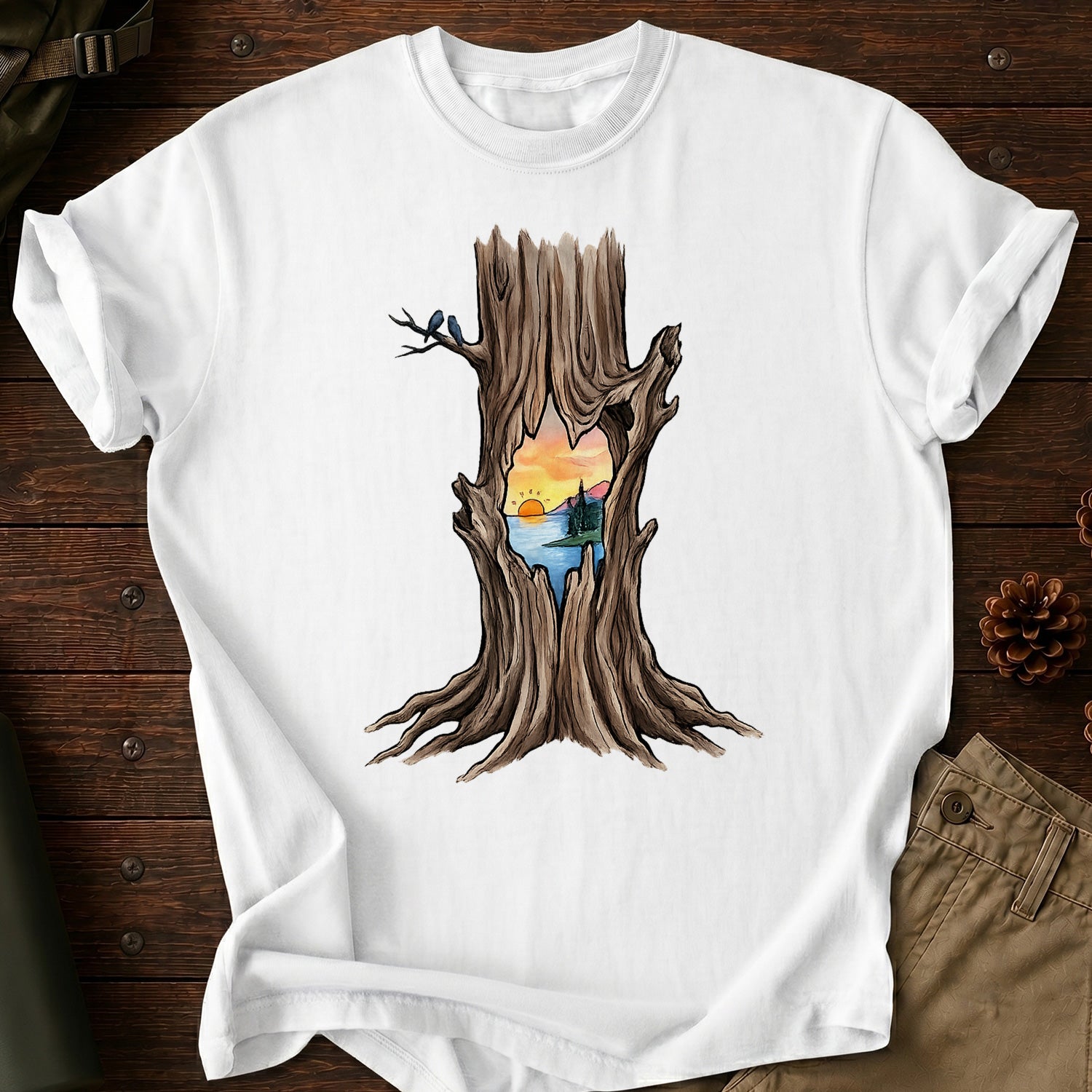 Tree Hollow Landscape T-Shirt