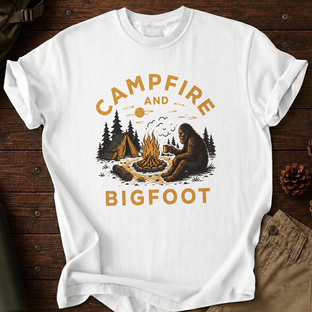 Campfire And Bigfoot T-Shirt